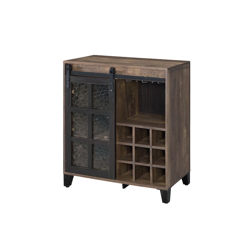 Charming Rustic Industrial Wine Cabinet for Stylish Dining Rooms