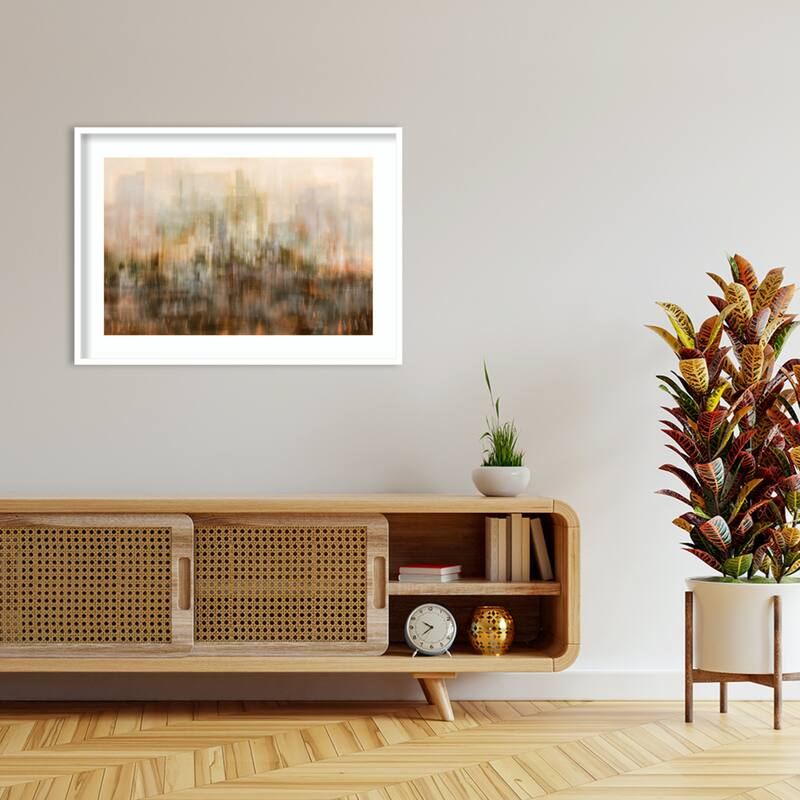 Evening City by Christina Sillen Wood Framed Wall Art Print