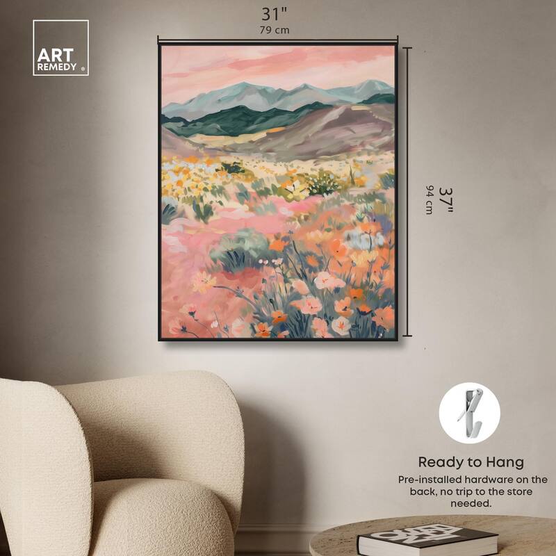 Flowers Beyond the Hills Canvas by Art Remedy
