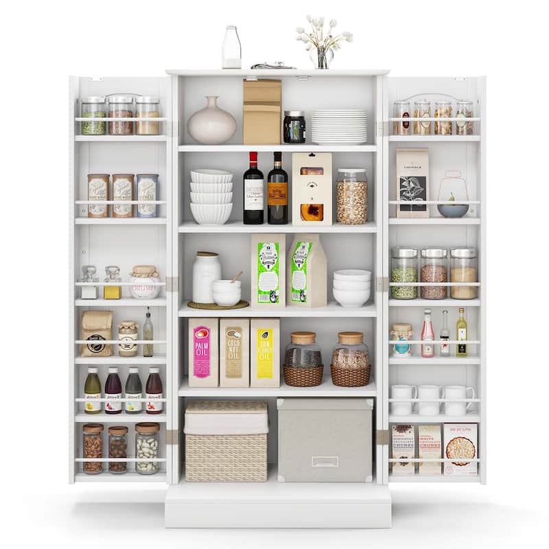 Costway 47.5" kitchen Pantry Cabinet with Doors Adjustable Shelves - See Details