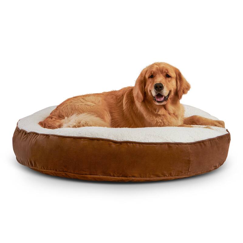 Happy Hounds Scout Deluxe Latte Round Dog Bed - Large (42")