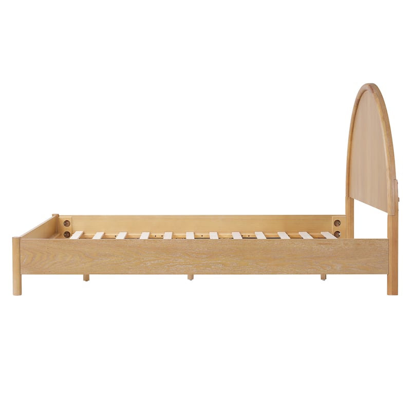 Christopher Knight Home - Modern Mid-Century Wooden Platform Bed with Arched Headboard