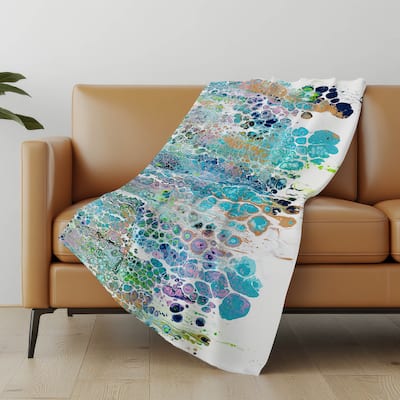 Premium Machine Washable ASB65 Abstract Modern Sherpa Throw Blanket