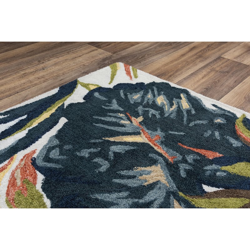 Alora Decor Mirage Neutral Ivory, Beige, Black, Green, and Apricot Rug