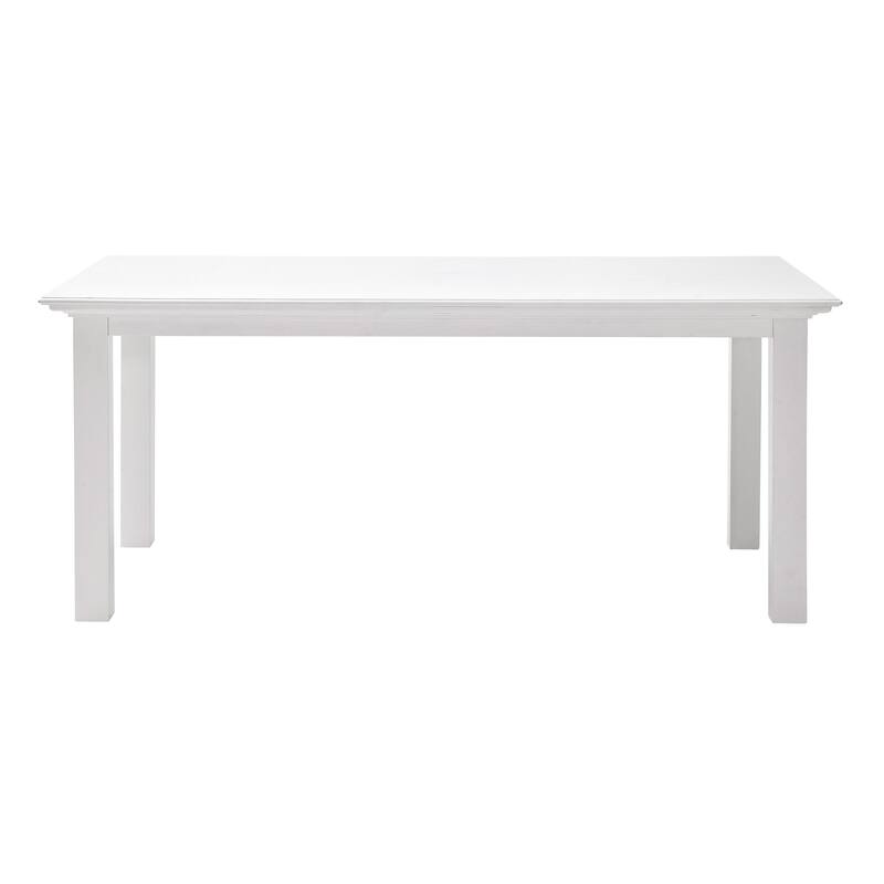 HomeRoots 79" White Solid Wood Dining Table - 78.74 in. x 29.92 in. x 39.37 in.
