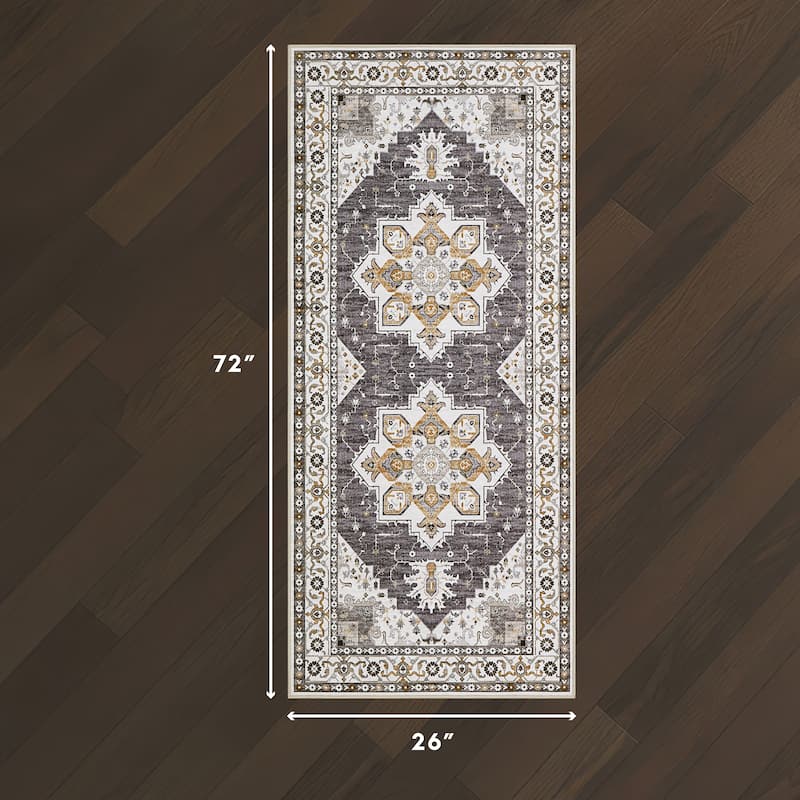 Laura Ashley Imagine Printed Chenille Washable Non-Slip Rugs