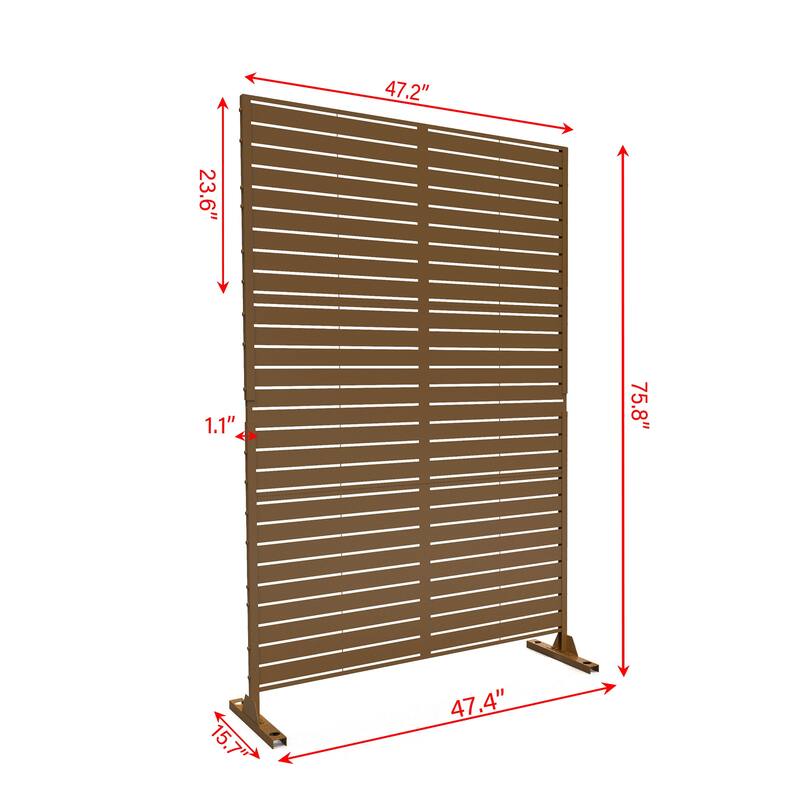 6.3 ft. H x 3.9 ft. W Sierra Freestanding Metal Privacy Screen