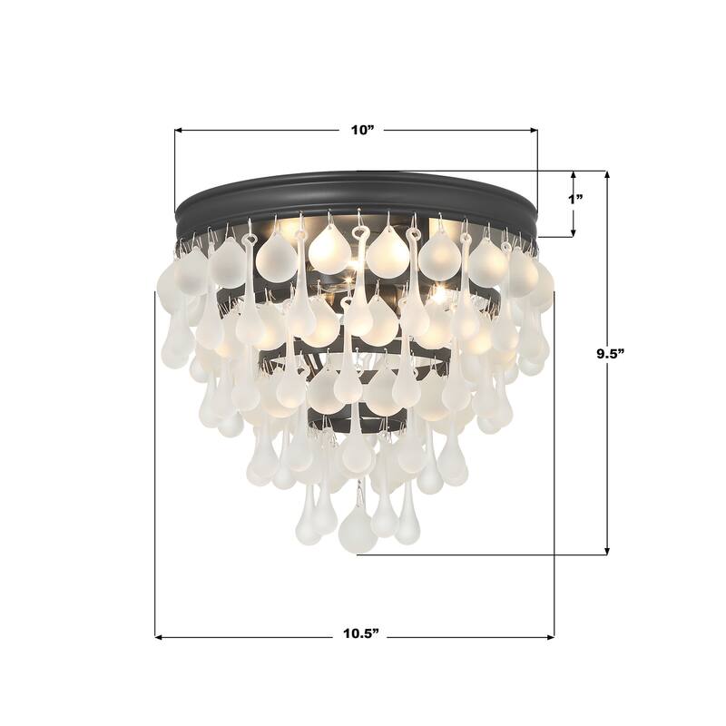 Crystorama Lighting Group 135-FR Calypso 3 Light 11" Wide Flush Mount
