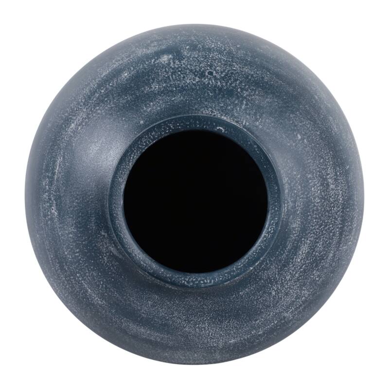 Textured Terracotta Vase with Distressed Finish - Tall Flower Vase