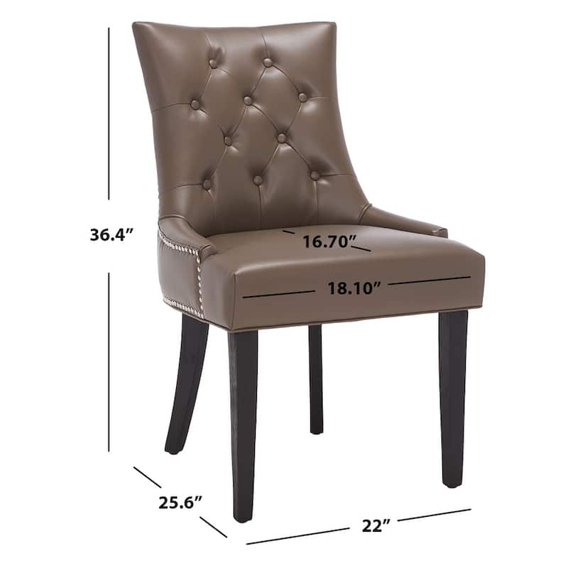 SAFAVIEH Chelsey Grey Ring Dining Chair (Set of 2) - 22" x 25.6" x 36.4" - 22"W x 25"D x 36"H
