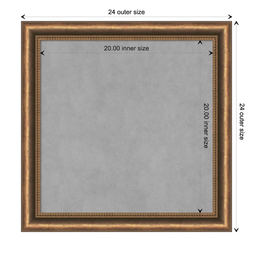 Amanti Art Manhattan Bronze Narrow Framed Magnetic Board