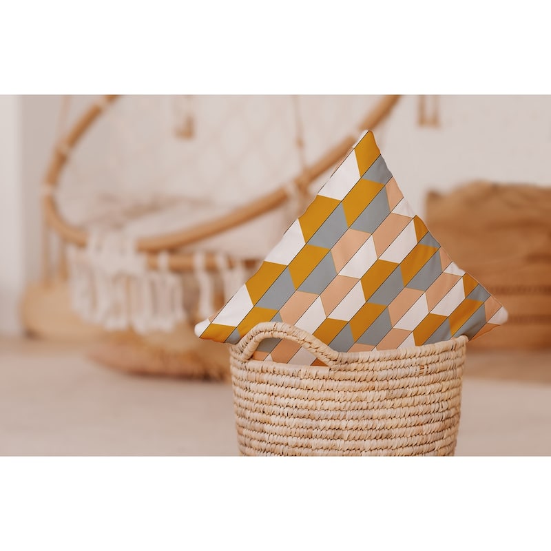 Hex Pattern Indoor/Outdoor Throw Pillow