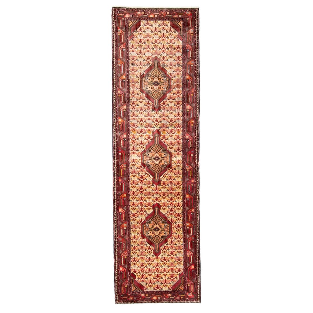 ECARPETGALLERY Hand-knotted Konya Anatolian Beige Wool Rug - 2'8 x 9'3