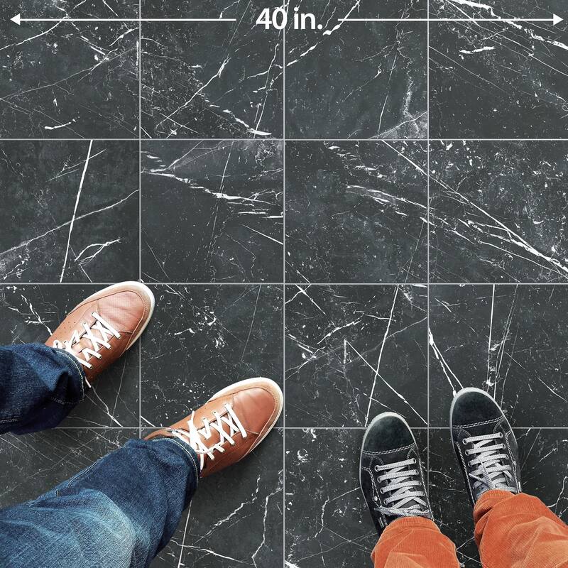 Merola Tile Timeless Marquina 9-3/4" x 9-3/4" Porcelain Floor and Wall Tile