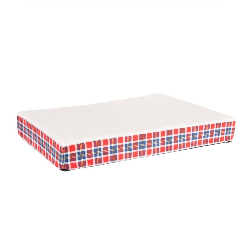 2-Layer Orthopedic Memory Foam Dog Bed with Machine Washable Sherpa Cover