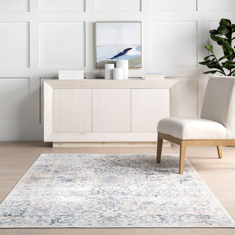 Nuloom Everlee SpinClean Faded Persian Machine Washable Area Rug