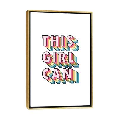 iCanvas "This Girl Can" by Emanuela Carratoni Framed Canvas Print