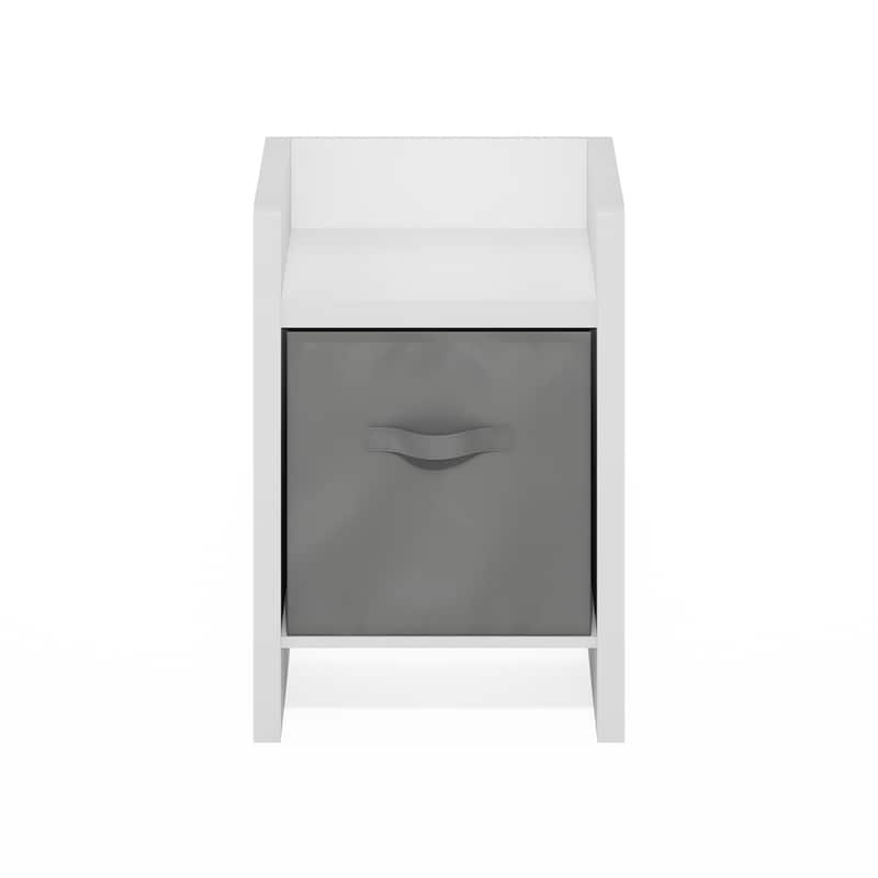 Furinno Viola End Table, Side Table with Storage Bins