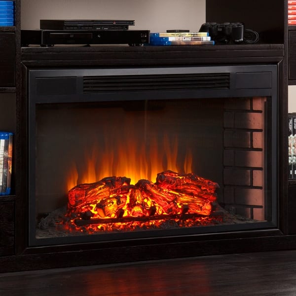 slide 2 of 11, SEI Furniture 33" Widescreen Electric Firebox w/ Remote Control