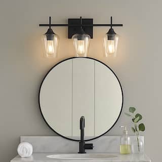 GetLedel 3-Light Dimmable Bathroom Vanity Light Wall Sconce with Clear Glass Shades