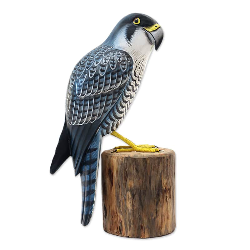 Novica Handmade Peregrine Wood Sculpture