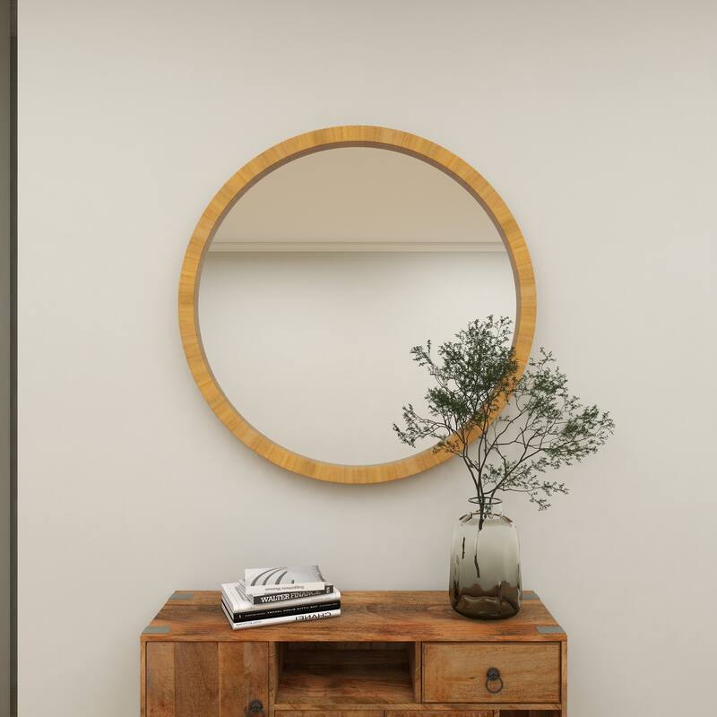 Brown Contemporary Wall Mirror
