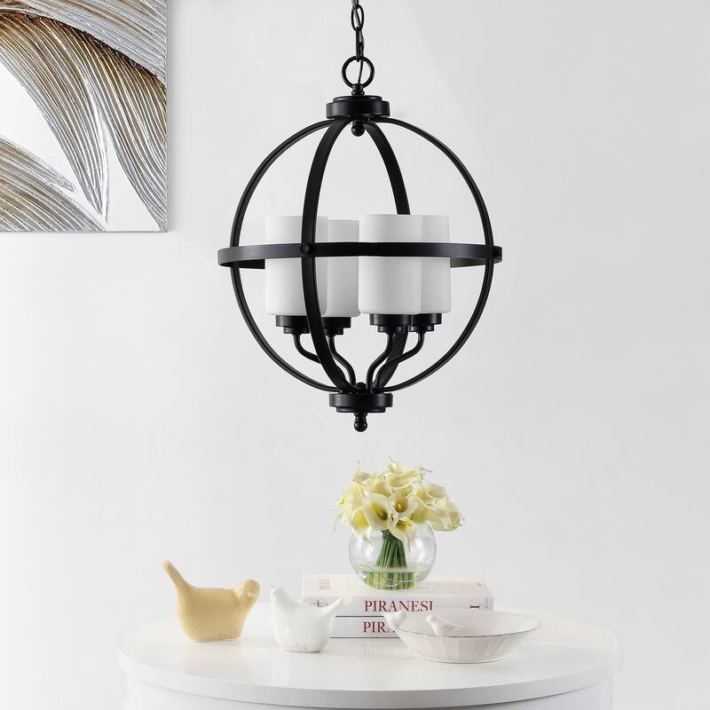 SAFAVIEH Lighting Forler 4-light LED Adjustable Pendant - 17"W x 17"D x 98"H