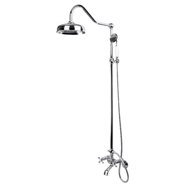 slide 2 of 6, Kingston Brass Vintage Clawfoot Tub Faucet Package with Shower Combo Polished Chrome