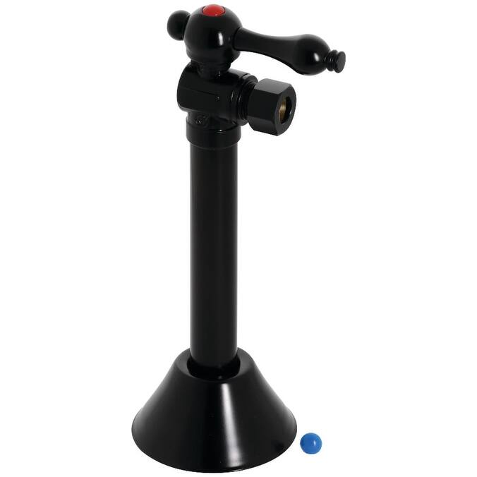 Kingston Brass Vintage Angle Shut-Off Valve with 5" Extension - Matte Black