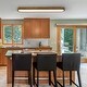 preview thumbnail 2 of 11, Scandinavian Walnut Wood Long Oval Dimmable LED Flush Mount - 37.4 Inches
