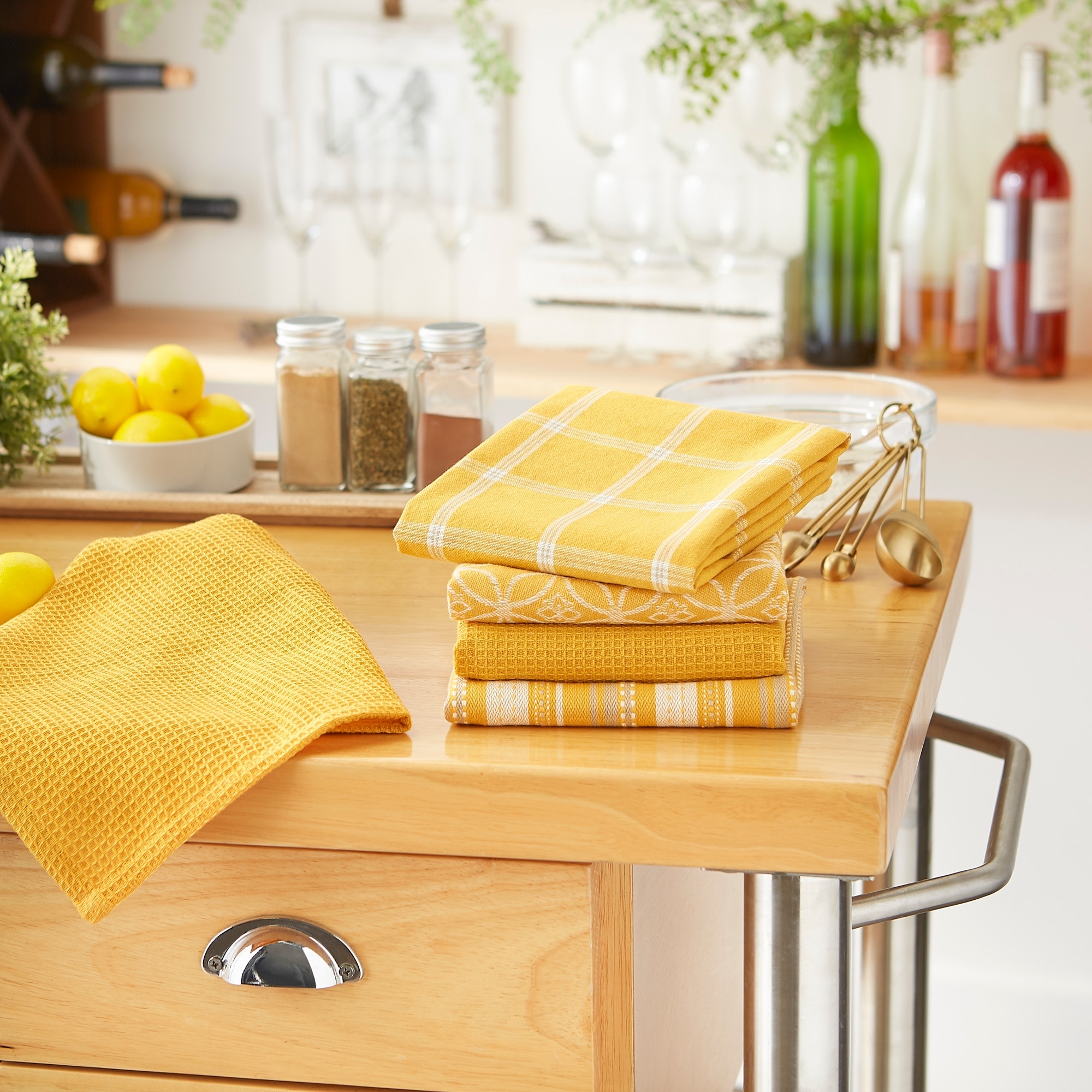 New Set of 2 Ultra All-Clad Kitchen Dish Towels Yellow (Color: Butterscotch)