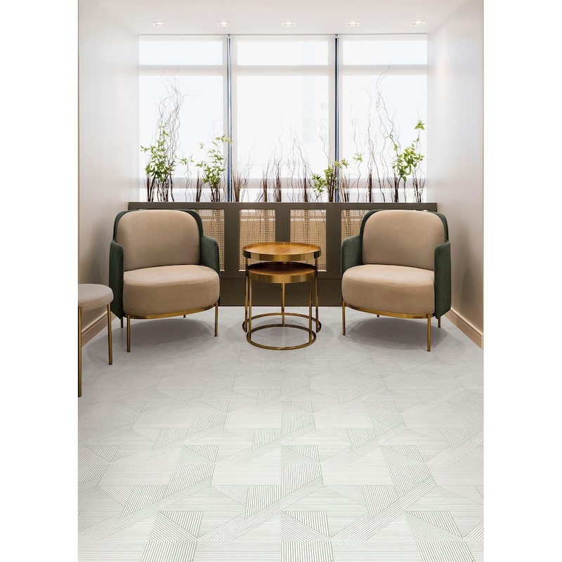 FloorPops Neutral Frey Peel & Stick Floor Tiles