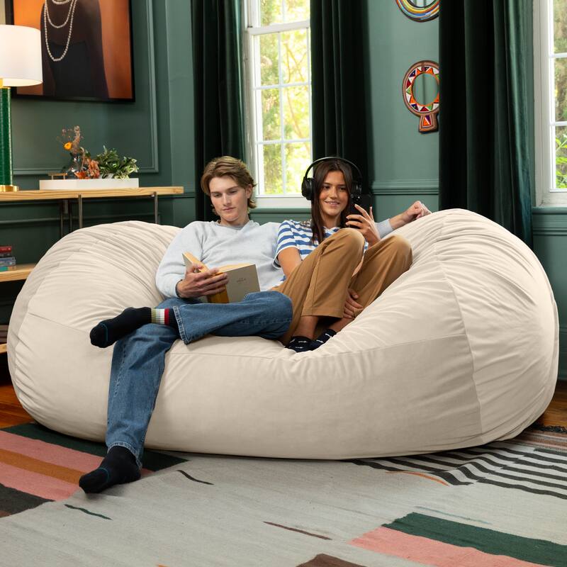 Jaxx Grand Lounger 7 Foot Bean Bag Sofa -Lush Velvet