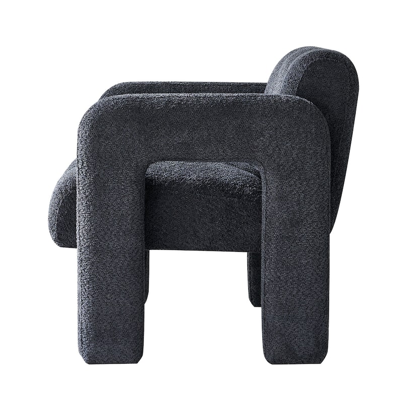 Dark Grey 31.1" Accent Chair with High-Density Foam