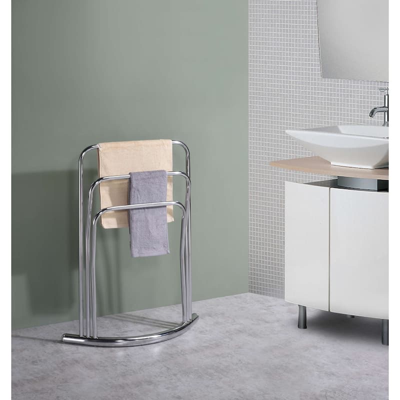 Towel Stand Chrome Finish