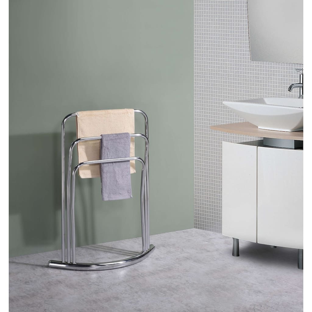 Towel Stand Chrome Finish