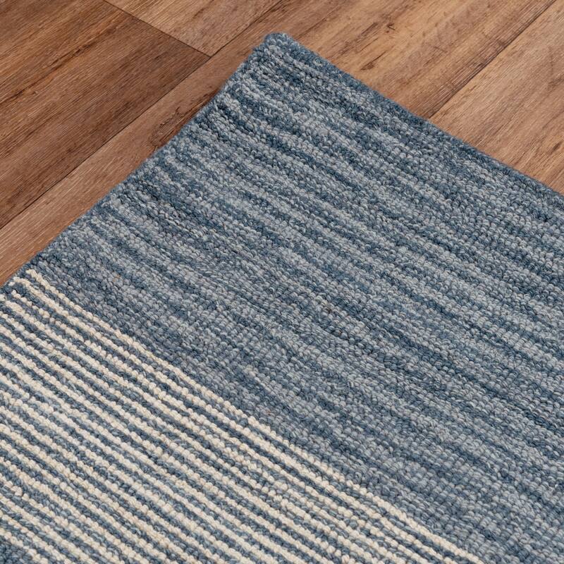 Alora Decor Wondrous Blue Hand-tufted Wool Rug