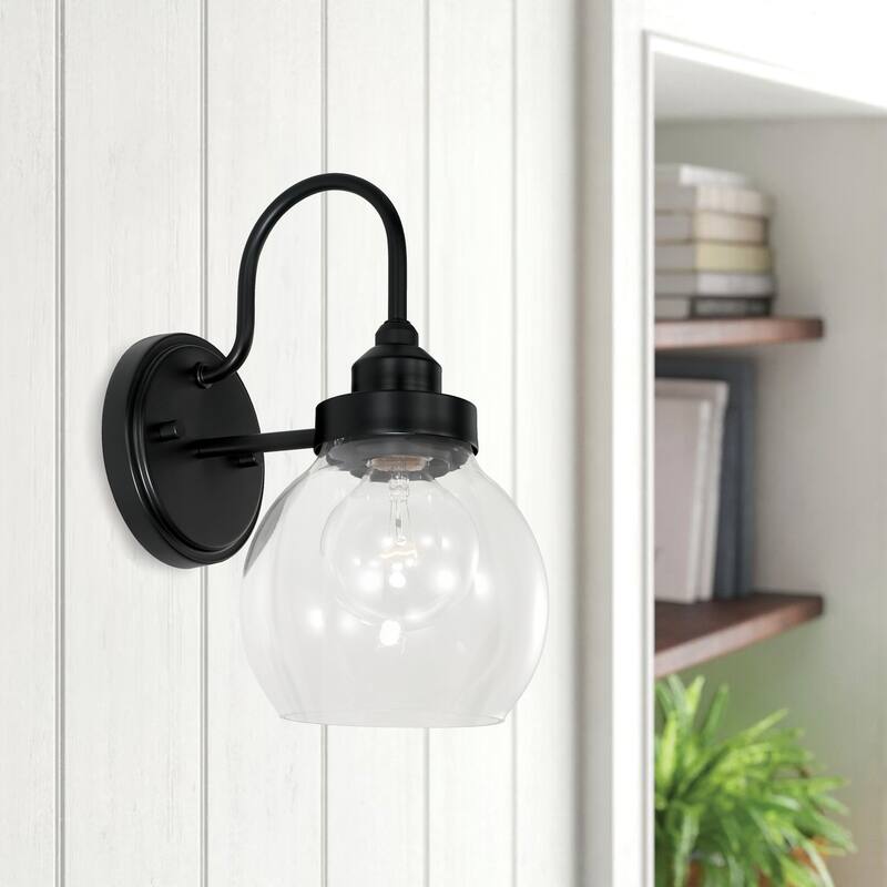 6-inch 1-light Matte Black Wall Sconce