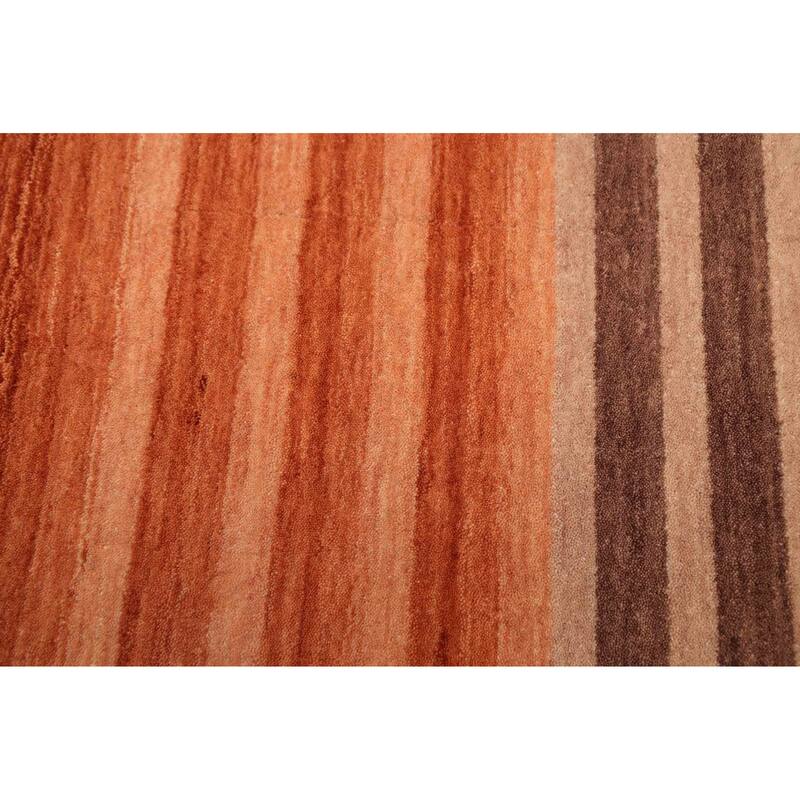 ECARPETGALLERY Hand Loomed Kashkuli Gabbeh Copper Wool Rug - 5'4 x 7'6