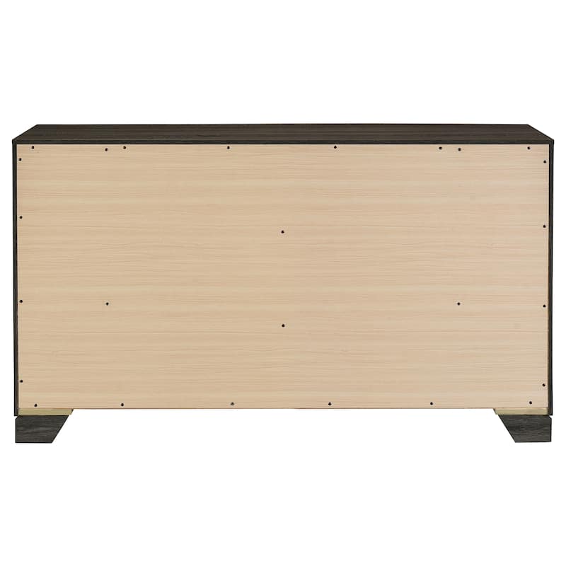 Funston Brown Oak 6-drawer Dresser Cabinet