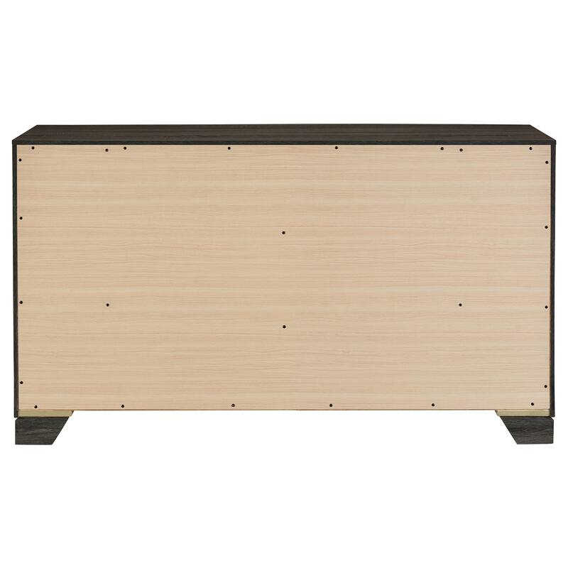 Wright 6-drawer Dresser and Mirror Brown Oak