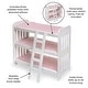 preview thumbnail 3 of 7, Badger Basket Triple Doll Bunk Bed with Ladder, Bedding, and Free Personalization Kit - Pink Gingham