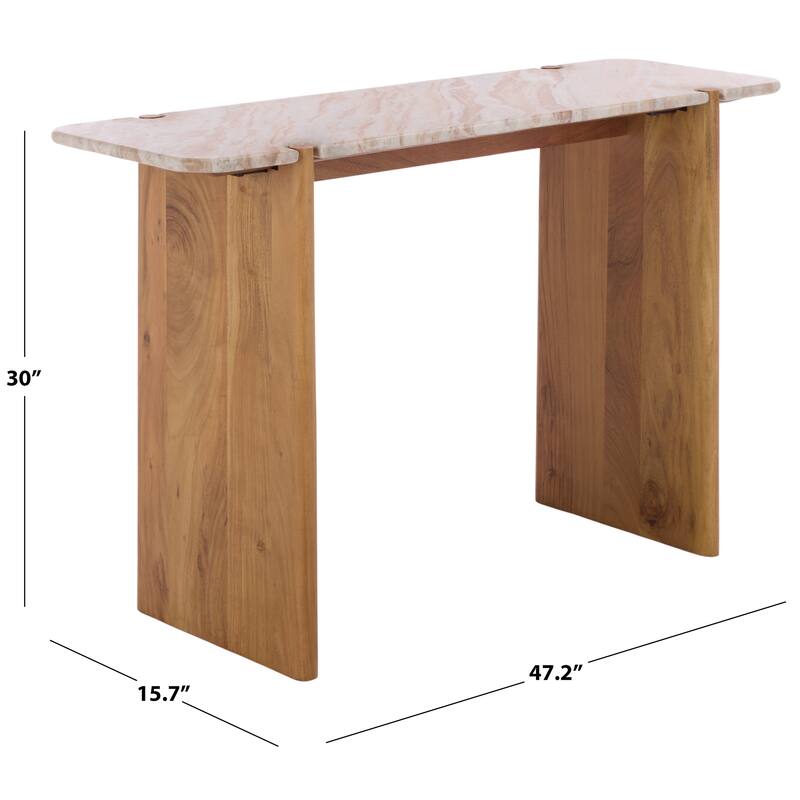 SAFAVIEH Couture Feliciabeth Marble Console Table - 47"W x 16"D x 30"H