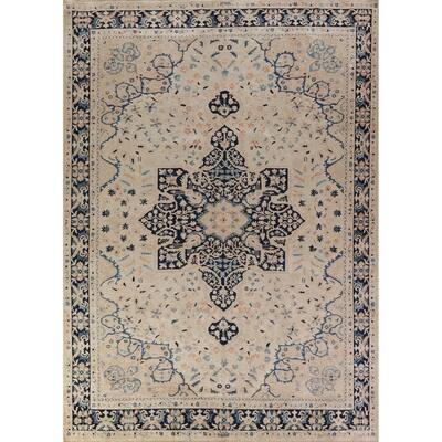Vegetable Dye Ziegler Oriental Area Rug Handmade Wool Carpet - 8'11"x 11'11"
