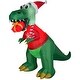 preview thumbnail 2 of 2, Gemmy Christmas Inflatable Dinosaur with Gift Box, 7.5 ft Tall