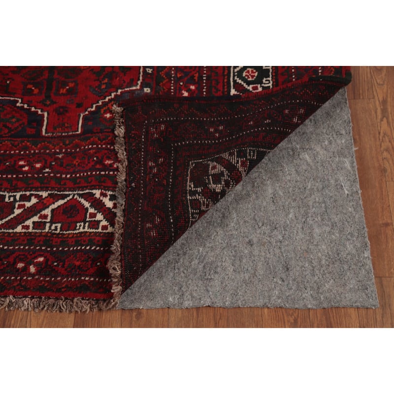 Tribal Geometric Qashqai Persian Vintage Rug Handmade Wool Carpet - 7'7" x 10'9"