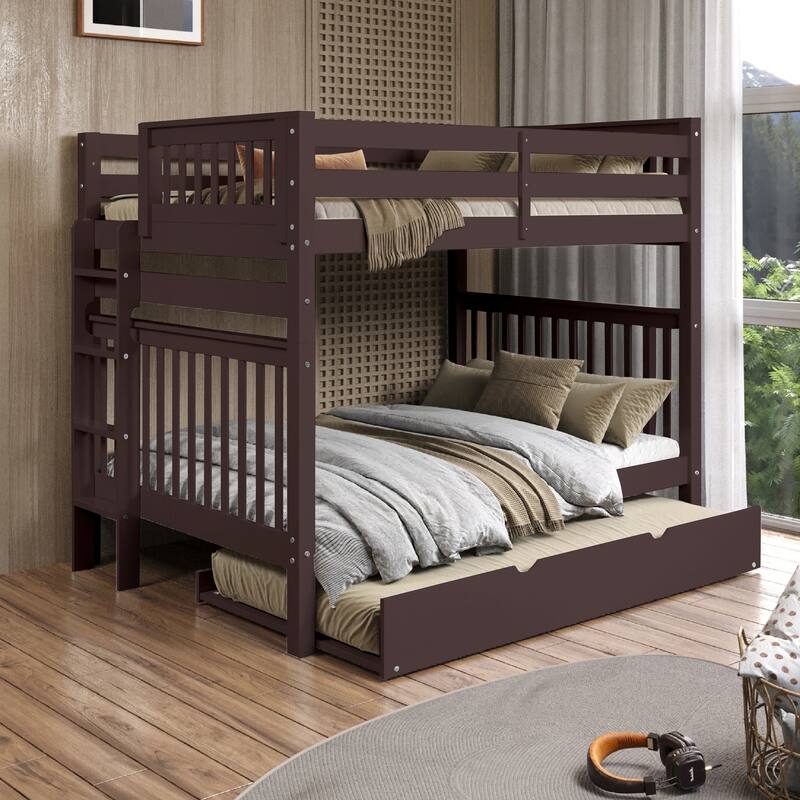 Taylor & Olive Trillium Full over Full Bunk Bed, Twin Trundle