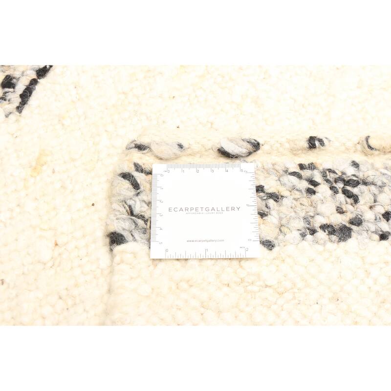 ECARPETGALLERY Braid weave Sienna Black Wool Rug - 5'7 x 7'2