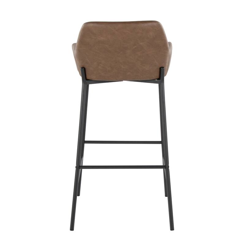Carbon Loft Galotti Black Fixed-Height Upholstered Bar Stool - Set of 2