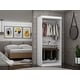 preview thumbnail 26 of 30, Manhattan Comfort Mulberry 35.9 Open Double Hanging Modern Wardrobe Closet with 2 Hanging Rods